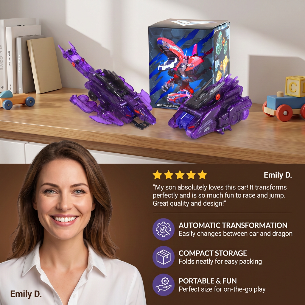 Jumping Transforming Racing Car Toy