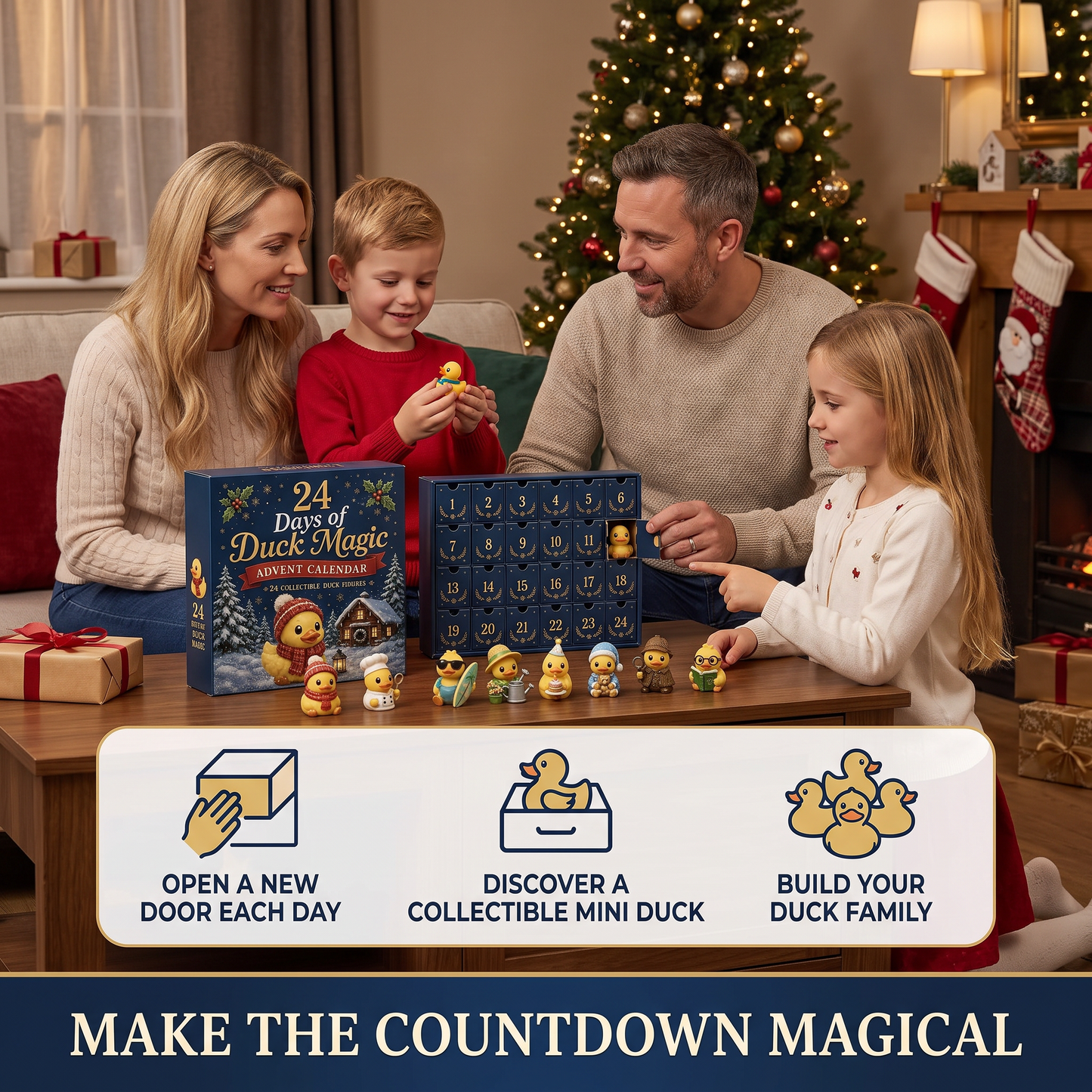 24-Day Magic Duck Advent Calendar with Collectible Mini Figurines