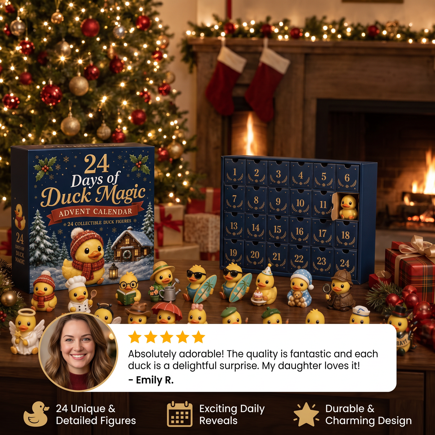 24-Day Magic Duck Advent Calendar with Collectible Mini Figurines