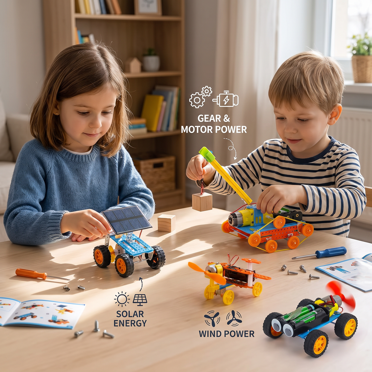 5-in-1 DIY Educational STEM Vehicle Building Kit
