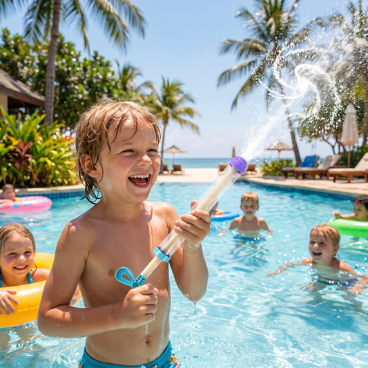 Kids Water Spray Blaster – Handheld Pull Spray Toy for Outdoor Fun
