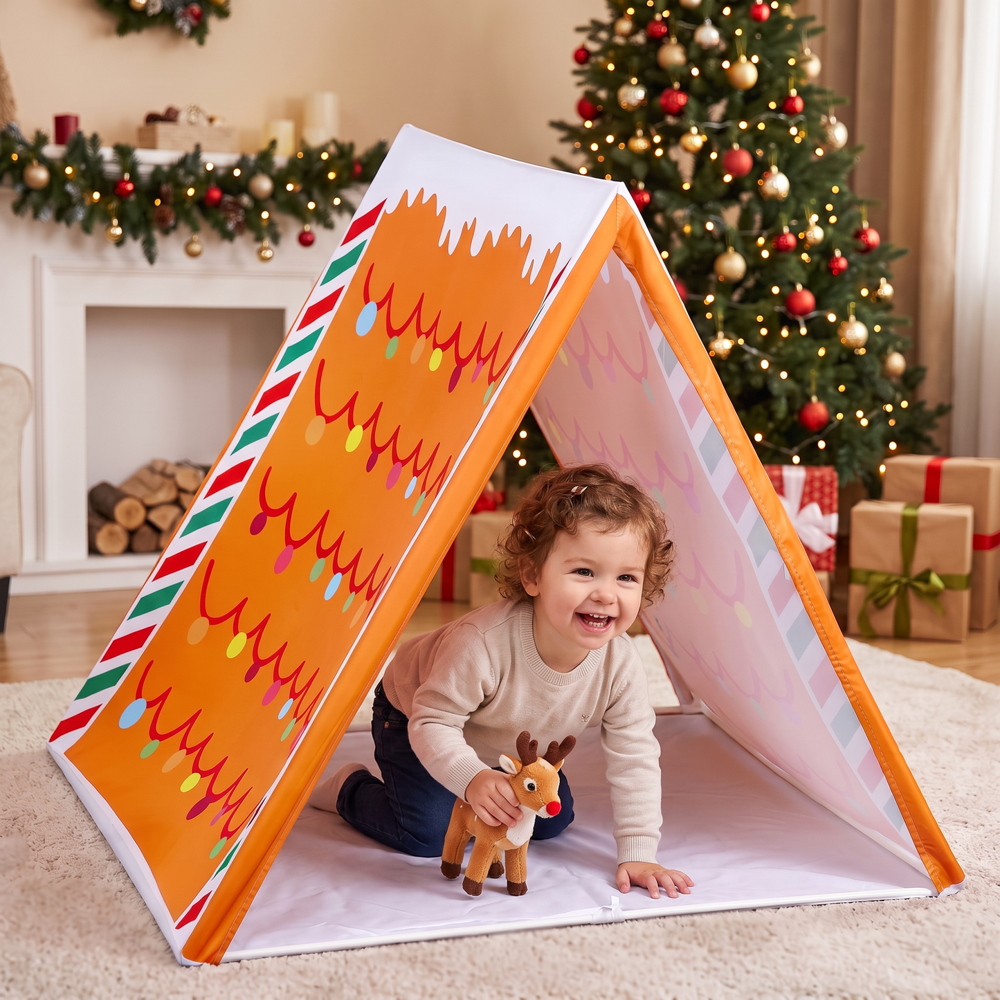 Christmas Gingerbread House Play Tent for Kids