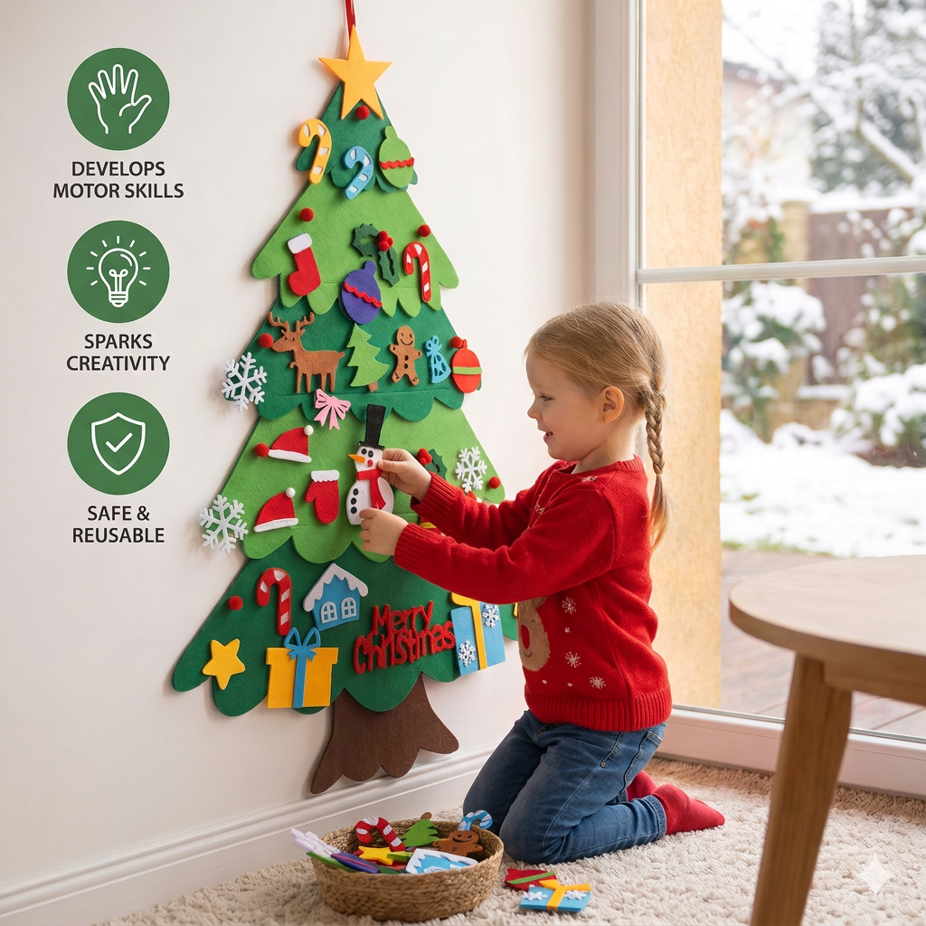 Montessori Felt Christmas Tree