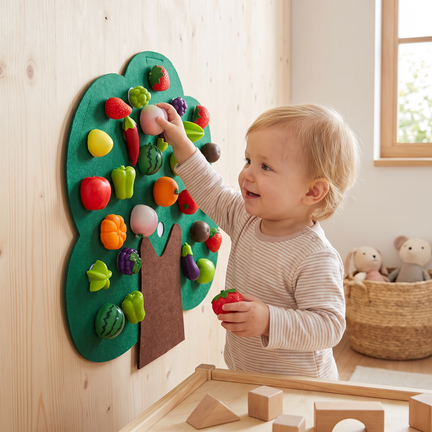 Felt Fruit Tree Activity Board – Montessori Learning Toy