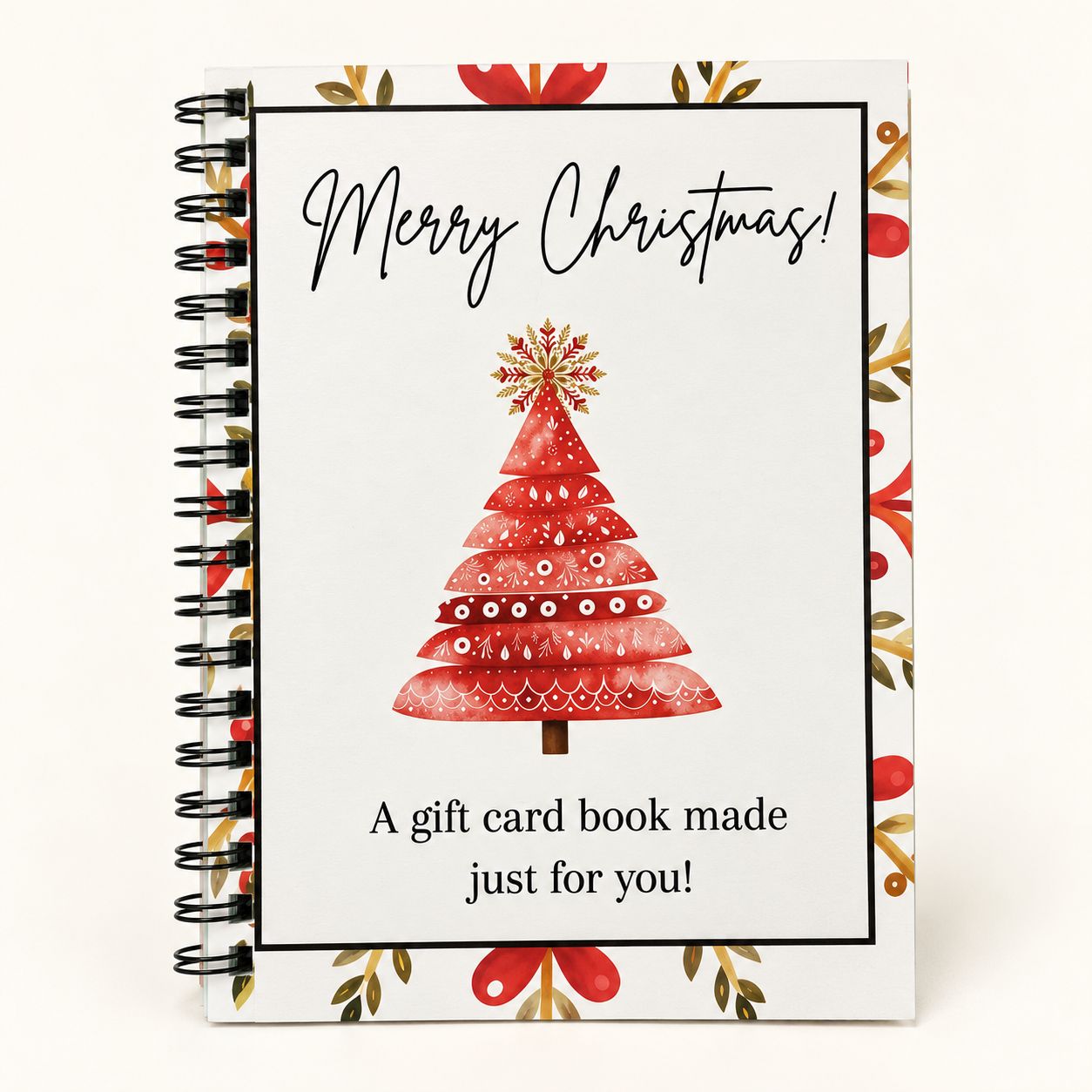 DIY Christmas Gift Card Book – Spiral-Bound Holiday Gift Organizer
