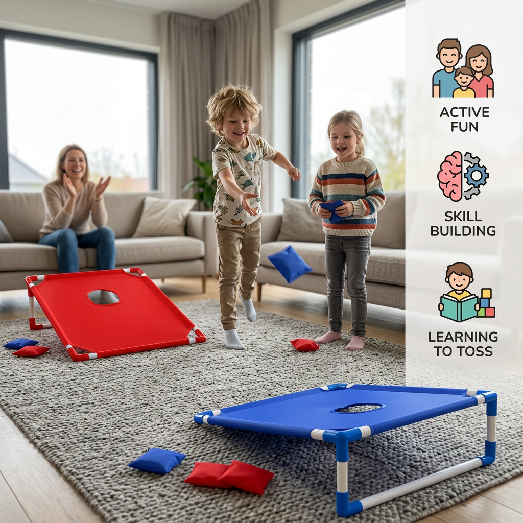 Indoor & Outdoor Two-Color Bean Bag Toss Game for Kids