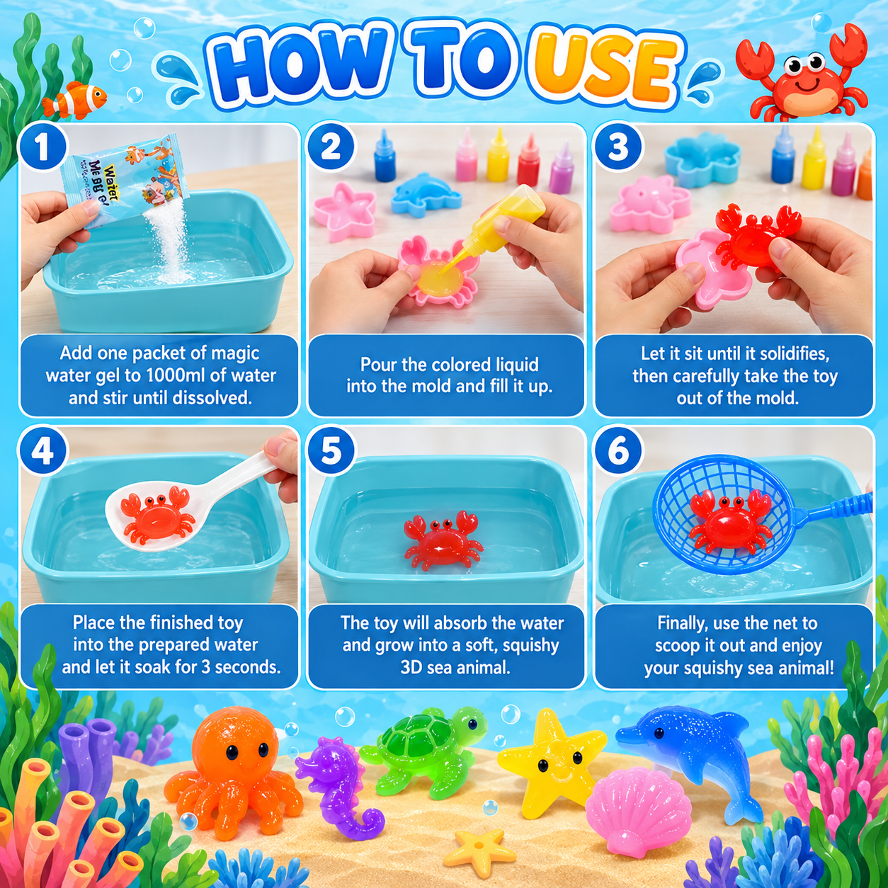 DIY Water Jelly Kit with Gels & Molds