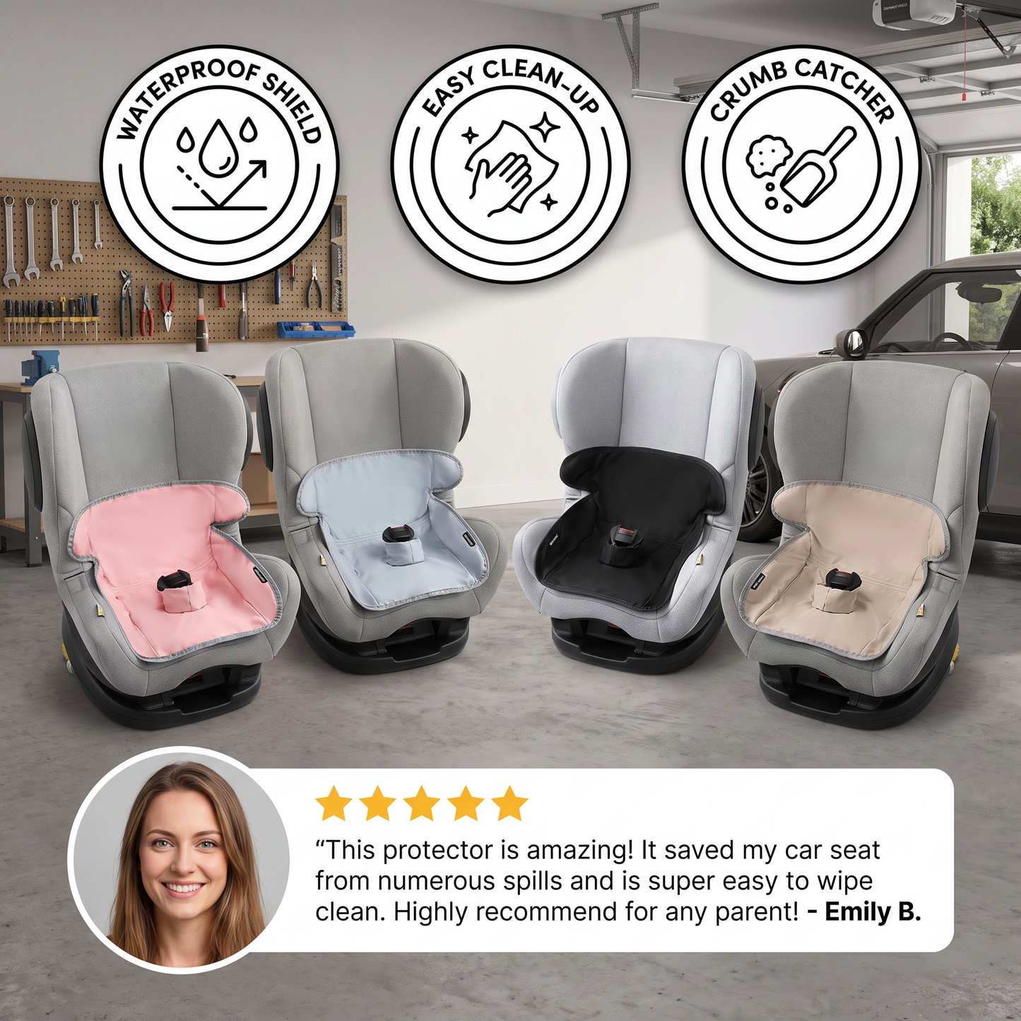 Waterproof Car Seat Protector for Child Seats