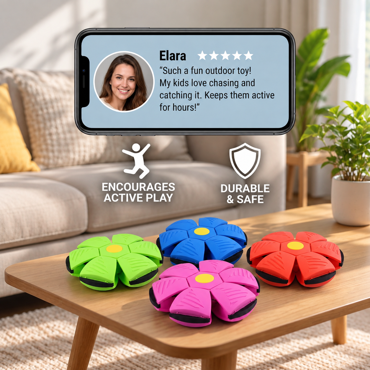 Magic Transforming Flying Disc Ball – Interactive Toy for Kids