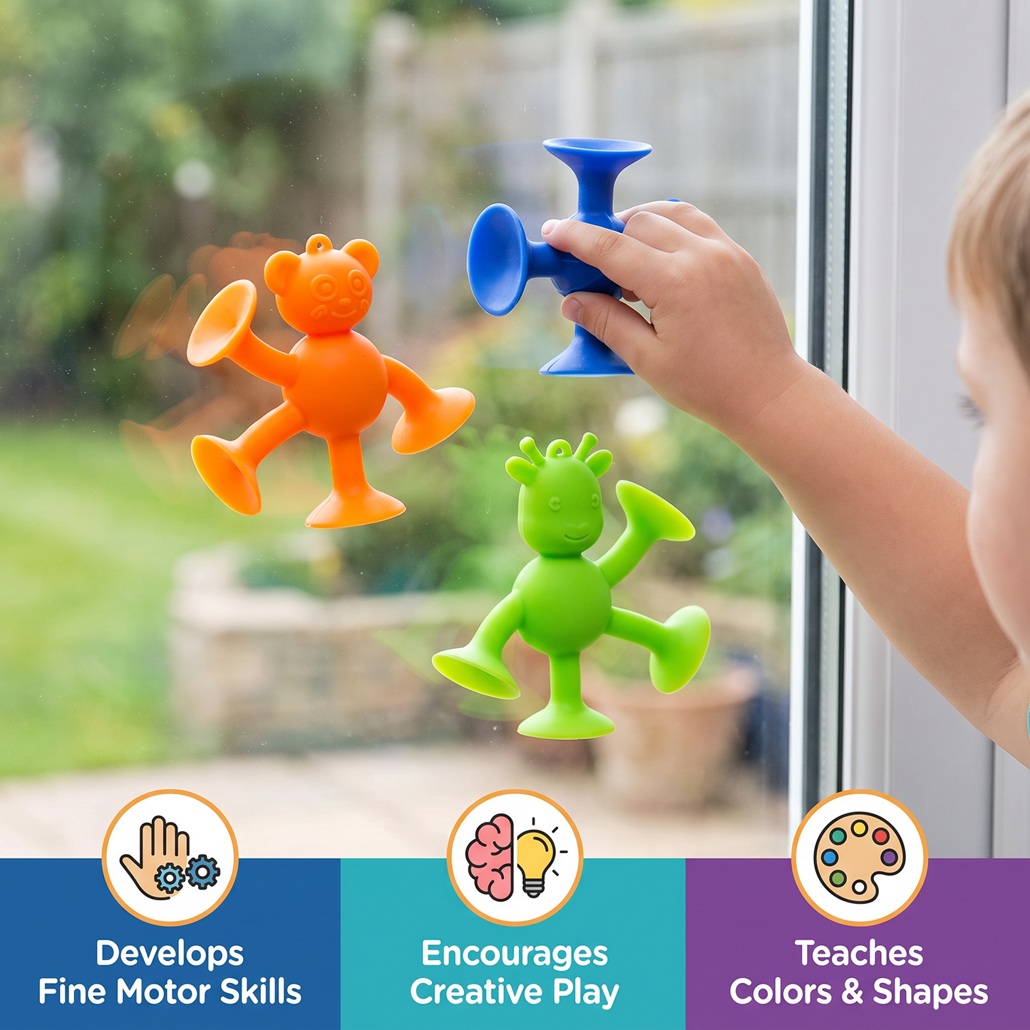 Educational suction cup letters and numbers toy