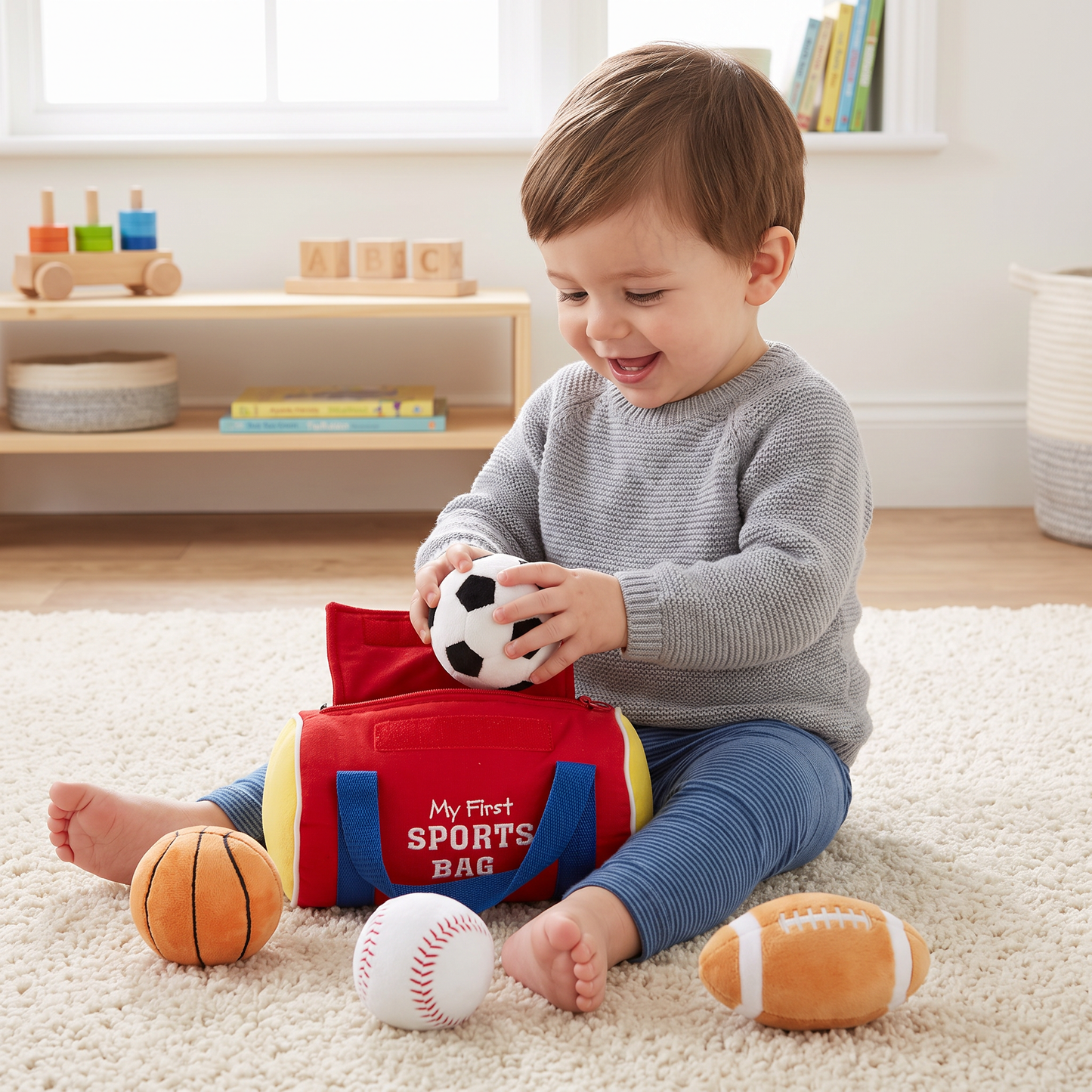 My First Sports Plush Bag – Soft Baby Play Set