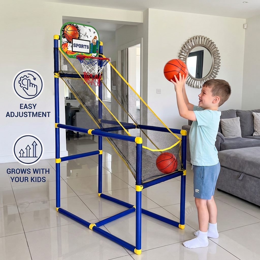 Adjustable Kids Basketball Hoop Set - That Grows With Your Kids