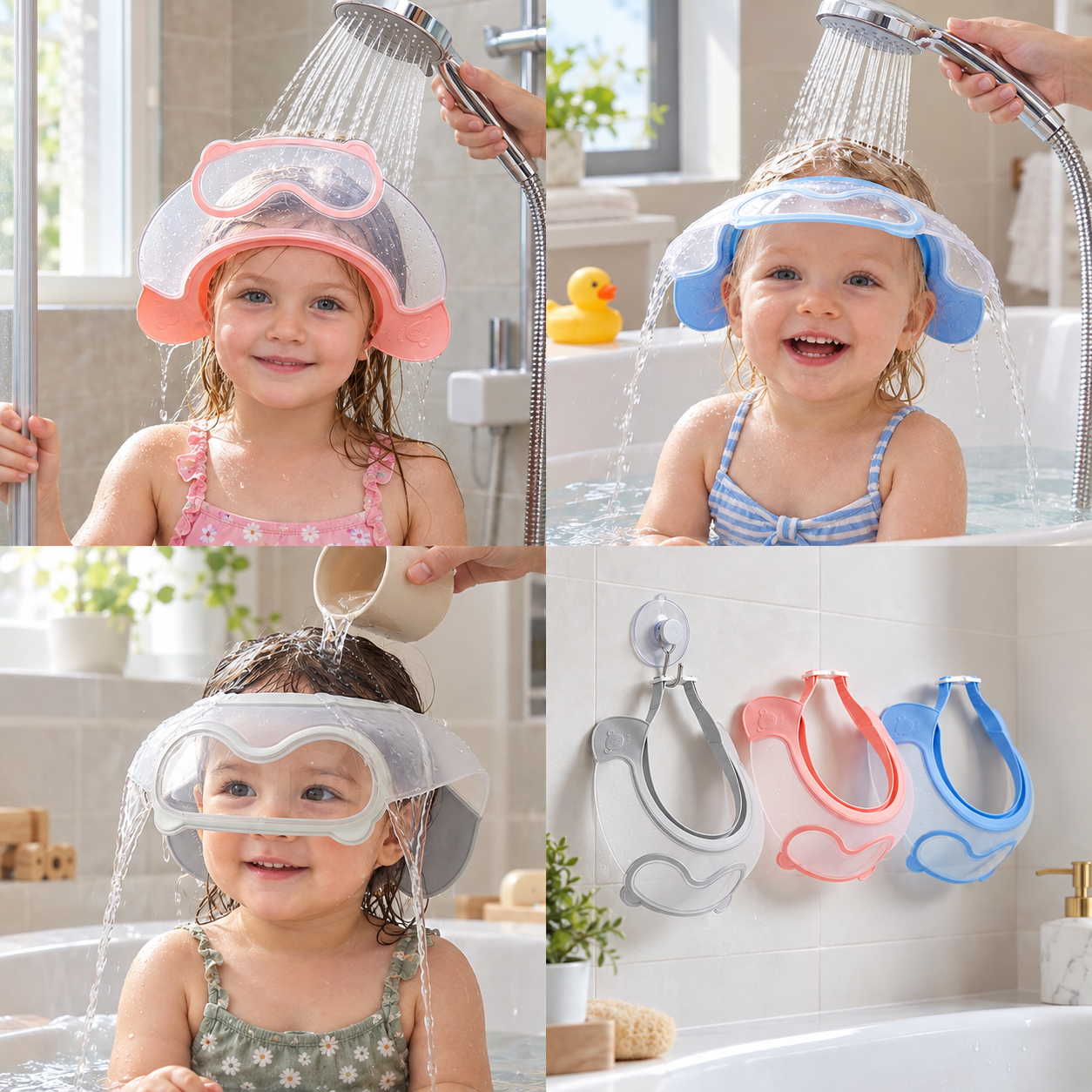 Adjustable Baby Water & Shampoo Visor with 360° Eye & Ear Protection