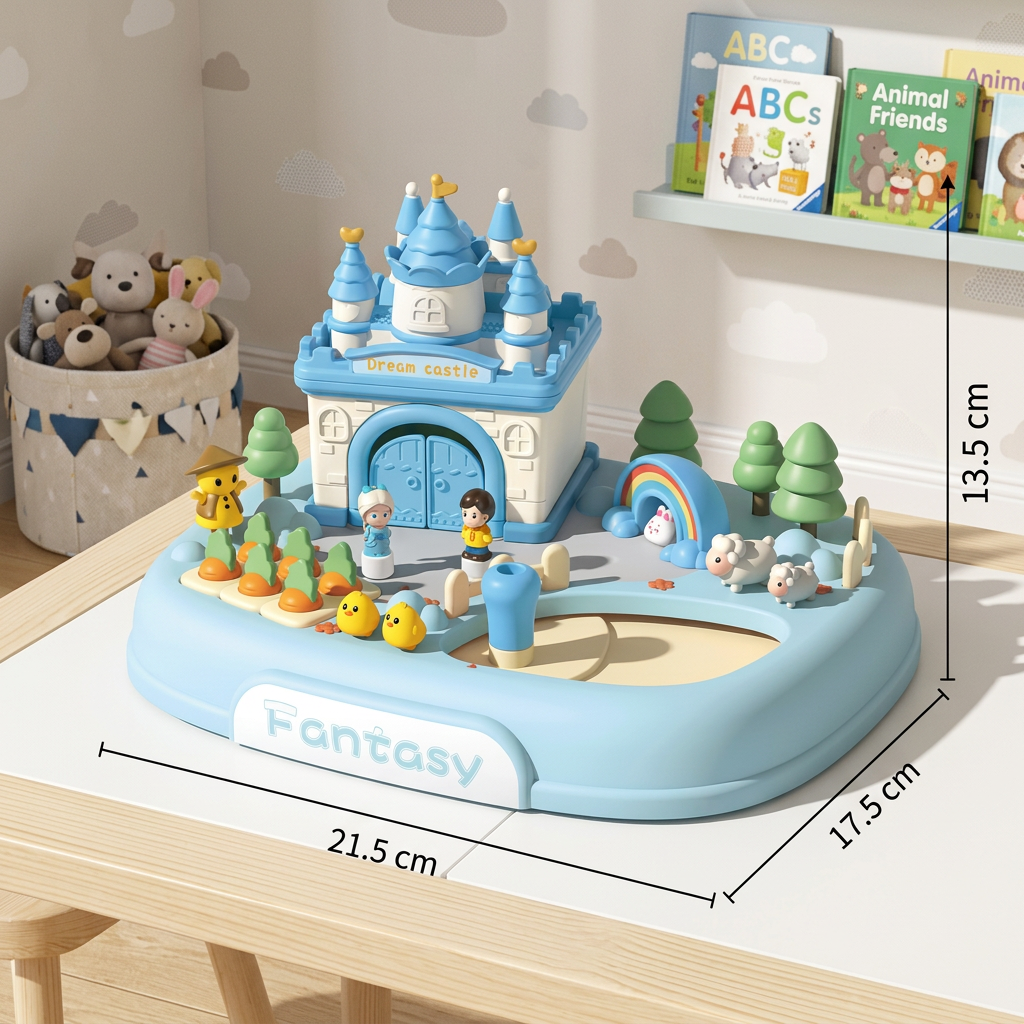 Magnetic Dream Castle & Garden Playset for Kids