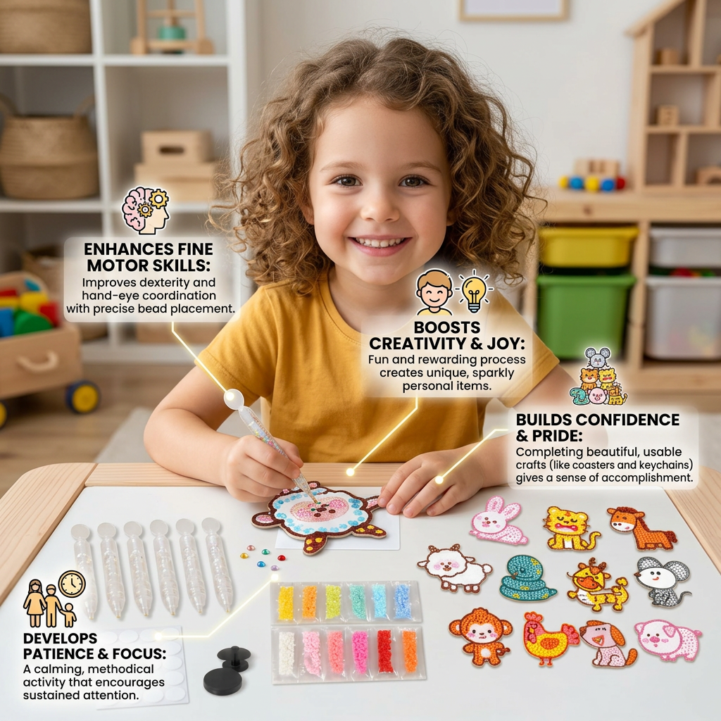 DIY Dot Bead Sticker Art Kit for Kids
