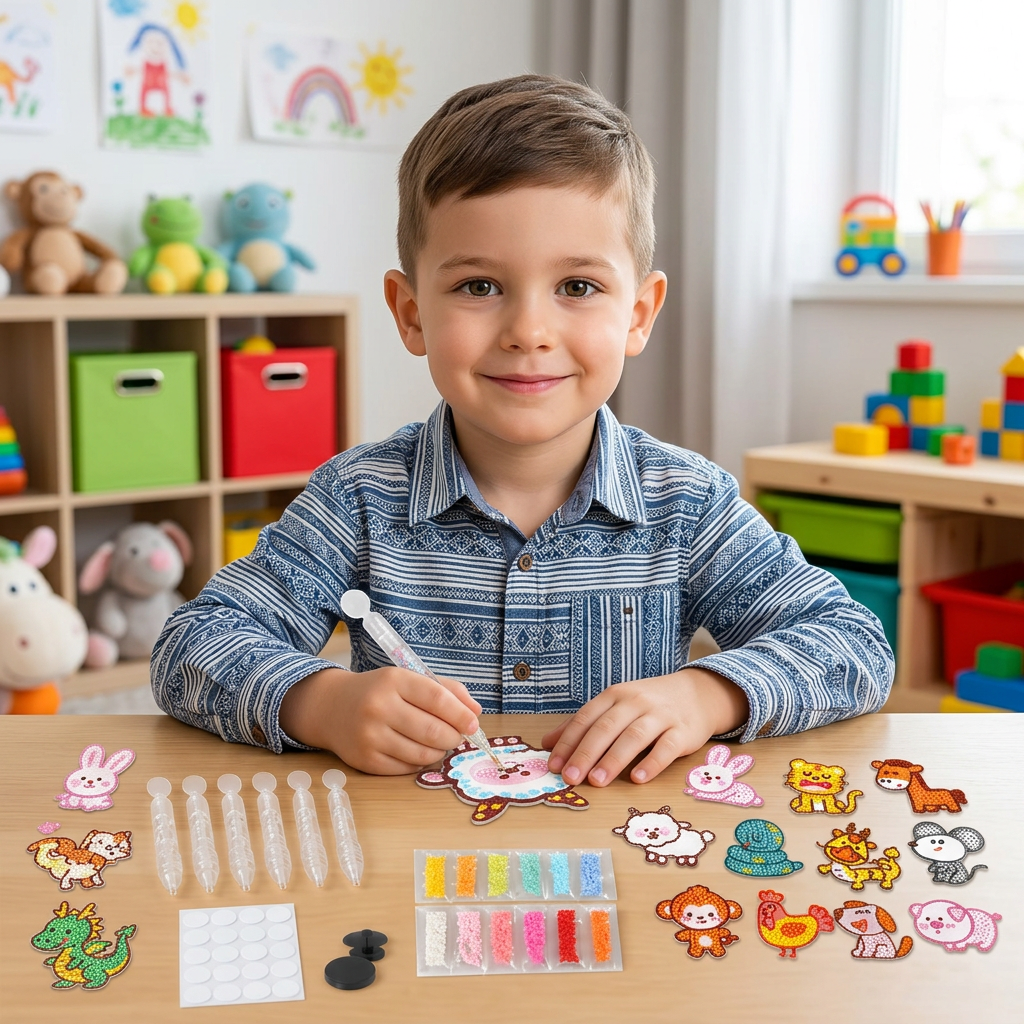 DIY Dot Bead Sticker Art Kit for Kids
