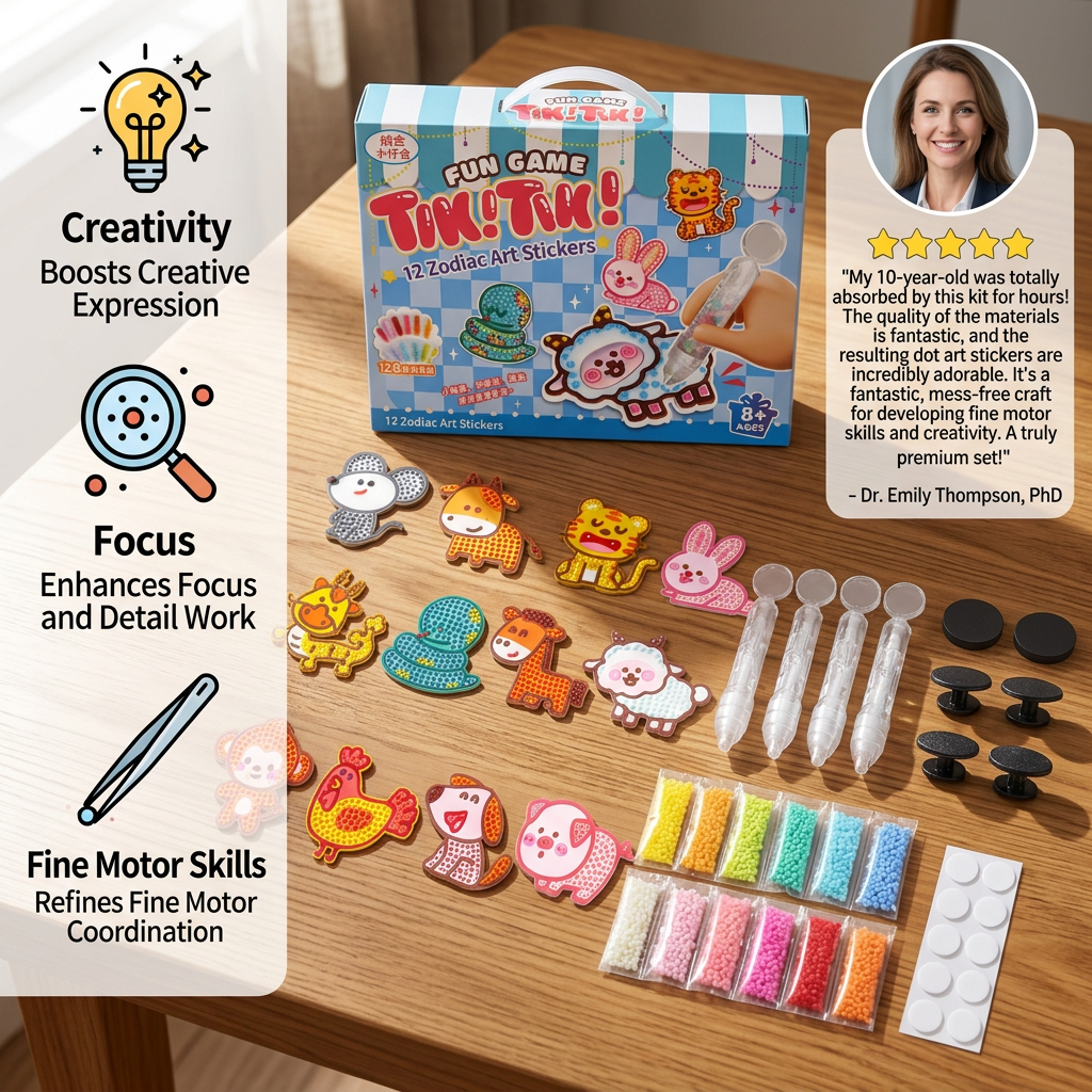 DIY Dot Bead Sticker Art Kit for Kids
