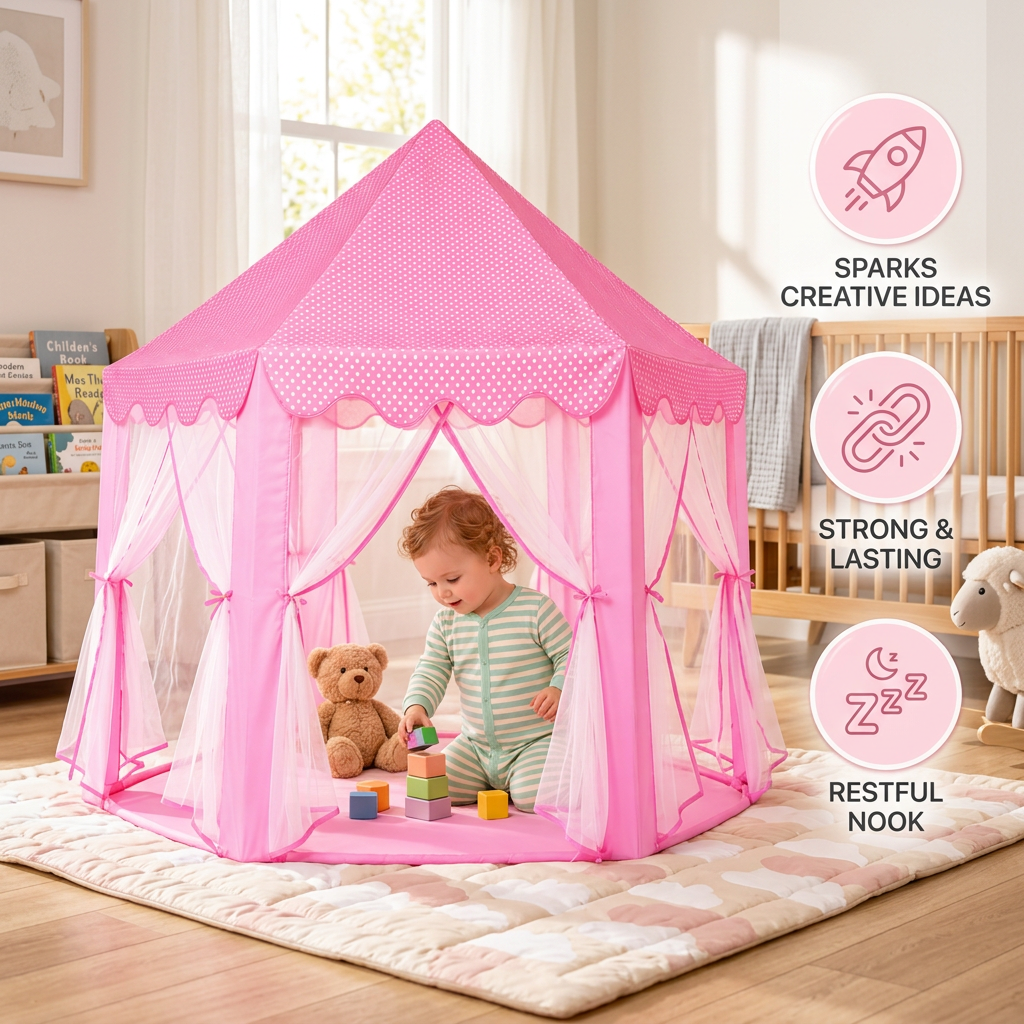 Princess Castle Play Tent for Indoor & Outdoor Fun