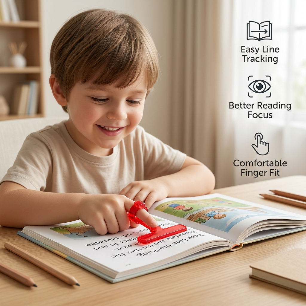 Kids’ Finger Reading Tracker – Translucent Reading Guide