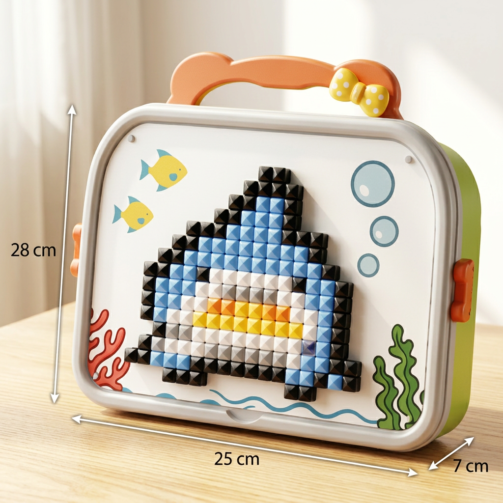 Kids Montessori Mushroom Pegboard Mosaic Puzzle Set