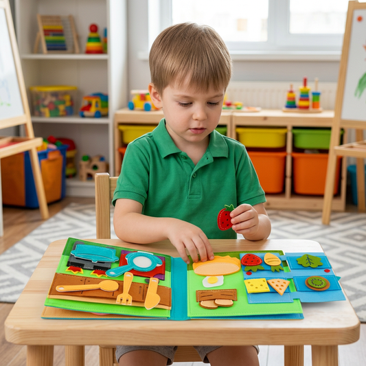 Montessori Felt Busy Book for Children – Dressing, Sorting & Everyday Learning