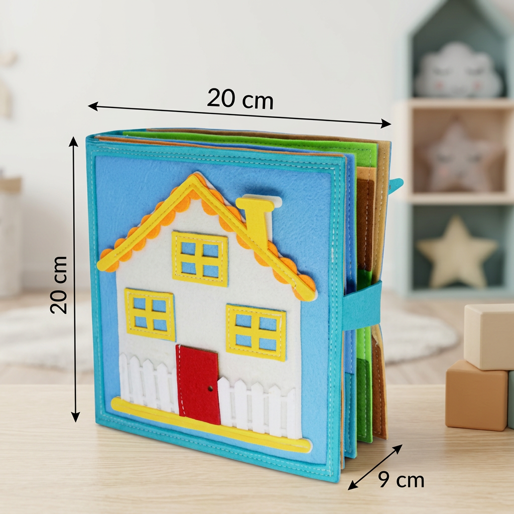 Montessori Felt Busy Book for Children – Dressing, Sorting & Everyday Learning