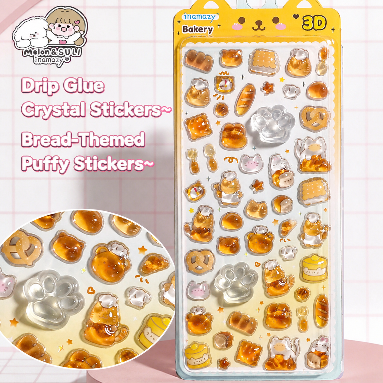 3D Squishy Pet Paw Stickers – Cute Puffy Stickers for Kids