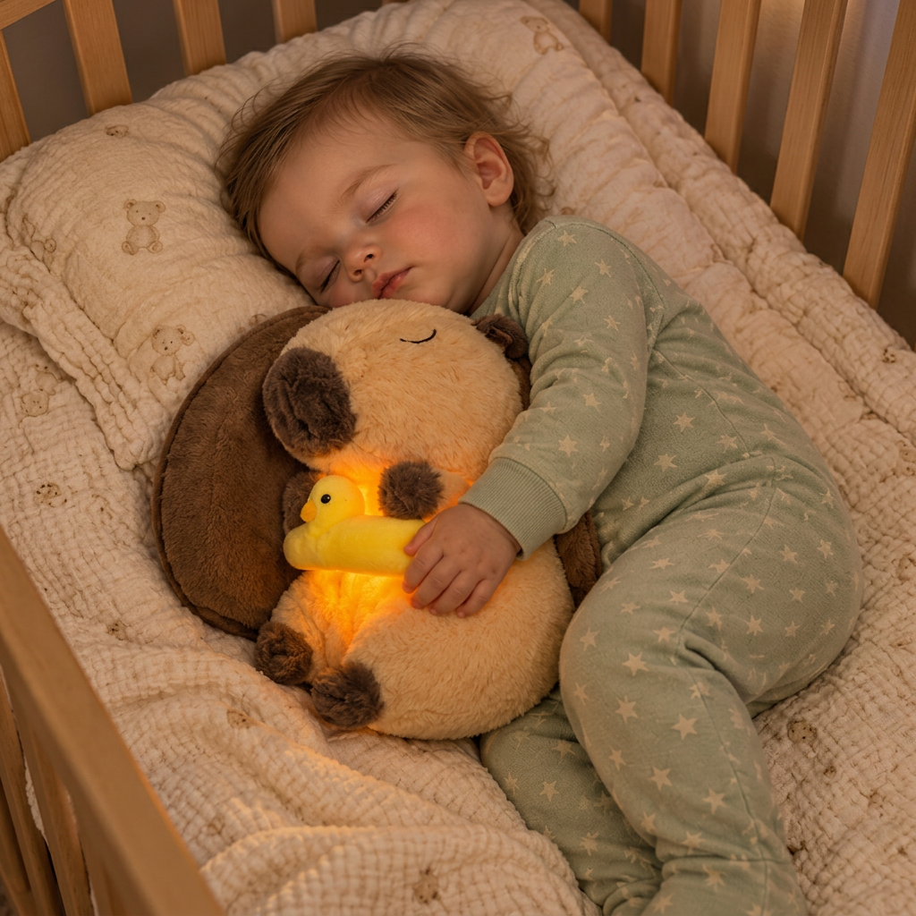 Breathing Capybara Plush Toy – Soft & Cuddly Sleep Companion