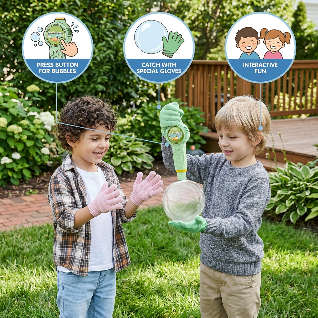 Interactive Bubble Ball Racket Toy for Kids