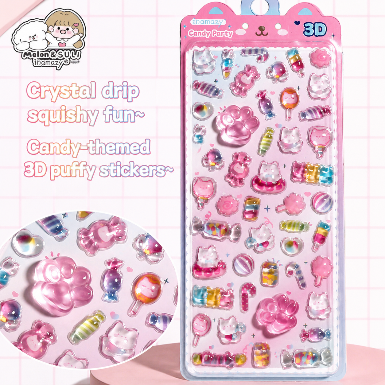 3D Squishy Pet Paw Stickers – Cute Puffy Stickers for Kids
