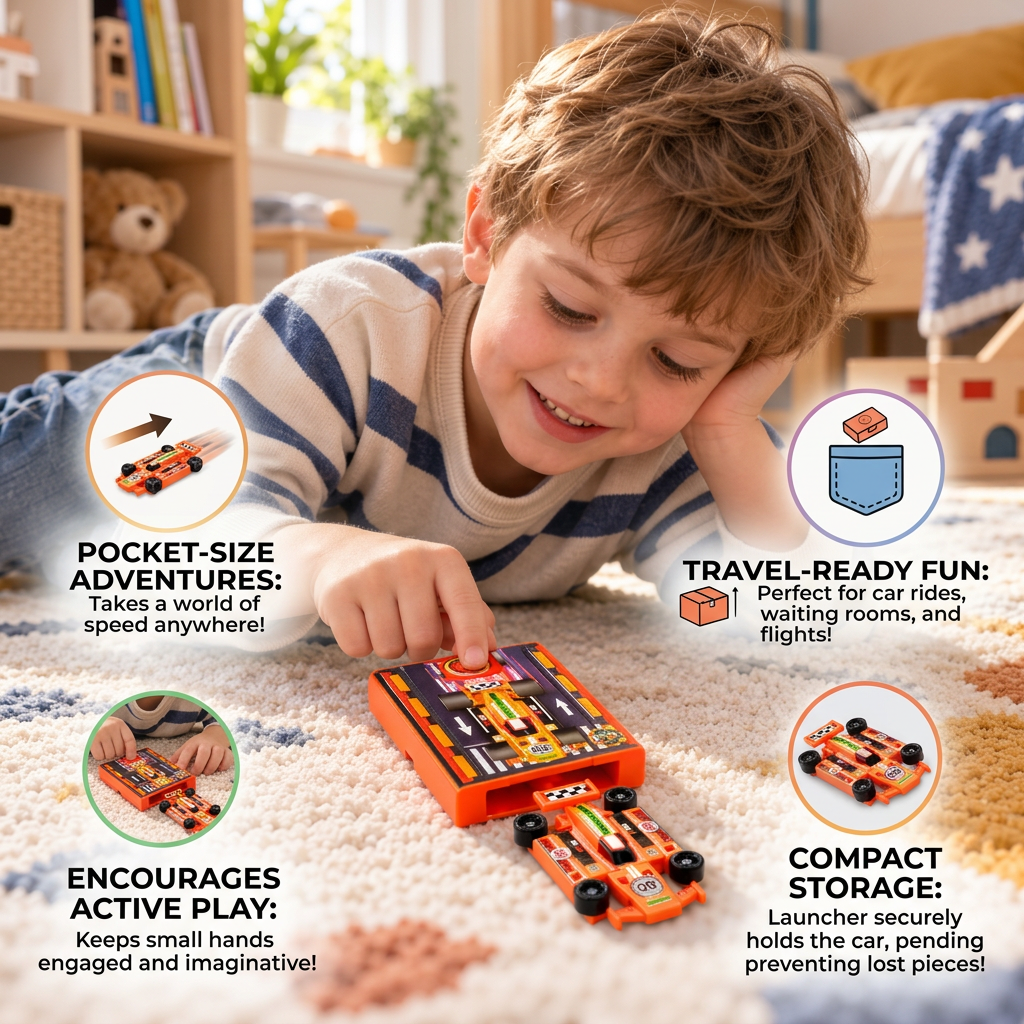 Pocket Size Race Car Launcher Toy