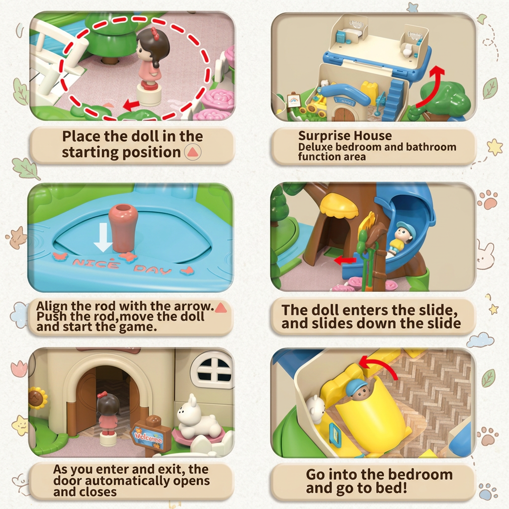 Magnetic Dream Castle & Garden Playset for Kids