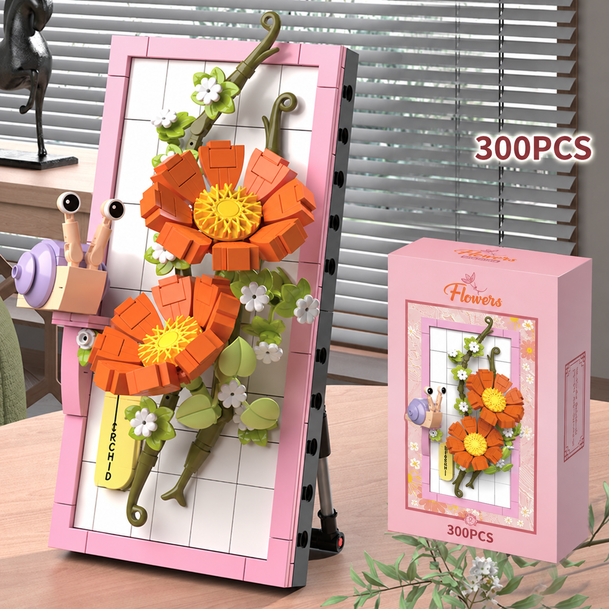 DIY 3D Nature Frame Building Blocks Set – Flowers & Insects