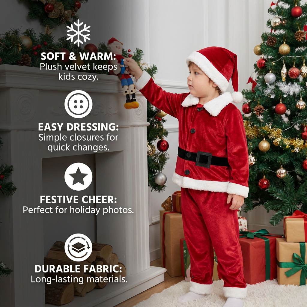 Baby & Toddler Santa Costume Set