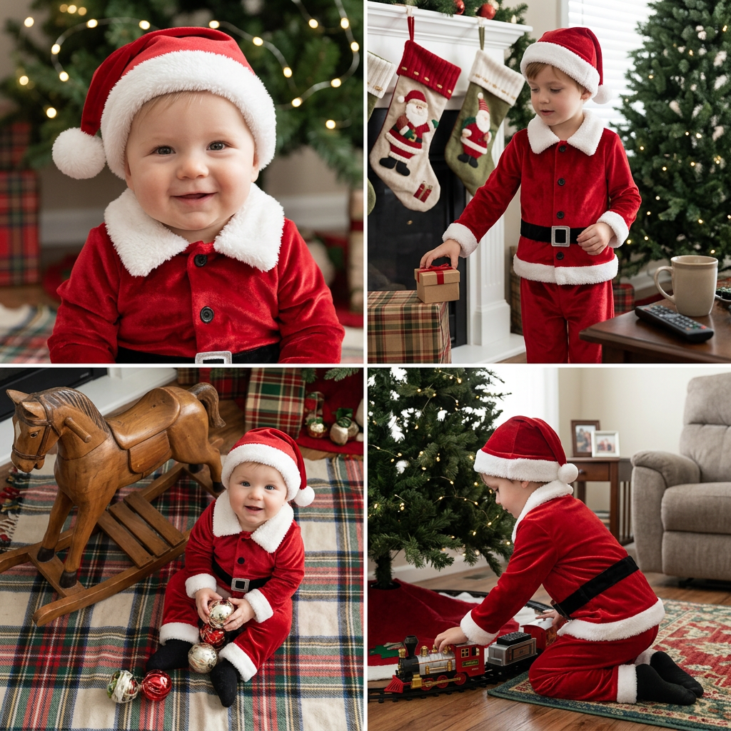 Baby & Toddler Santa Costume Set