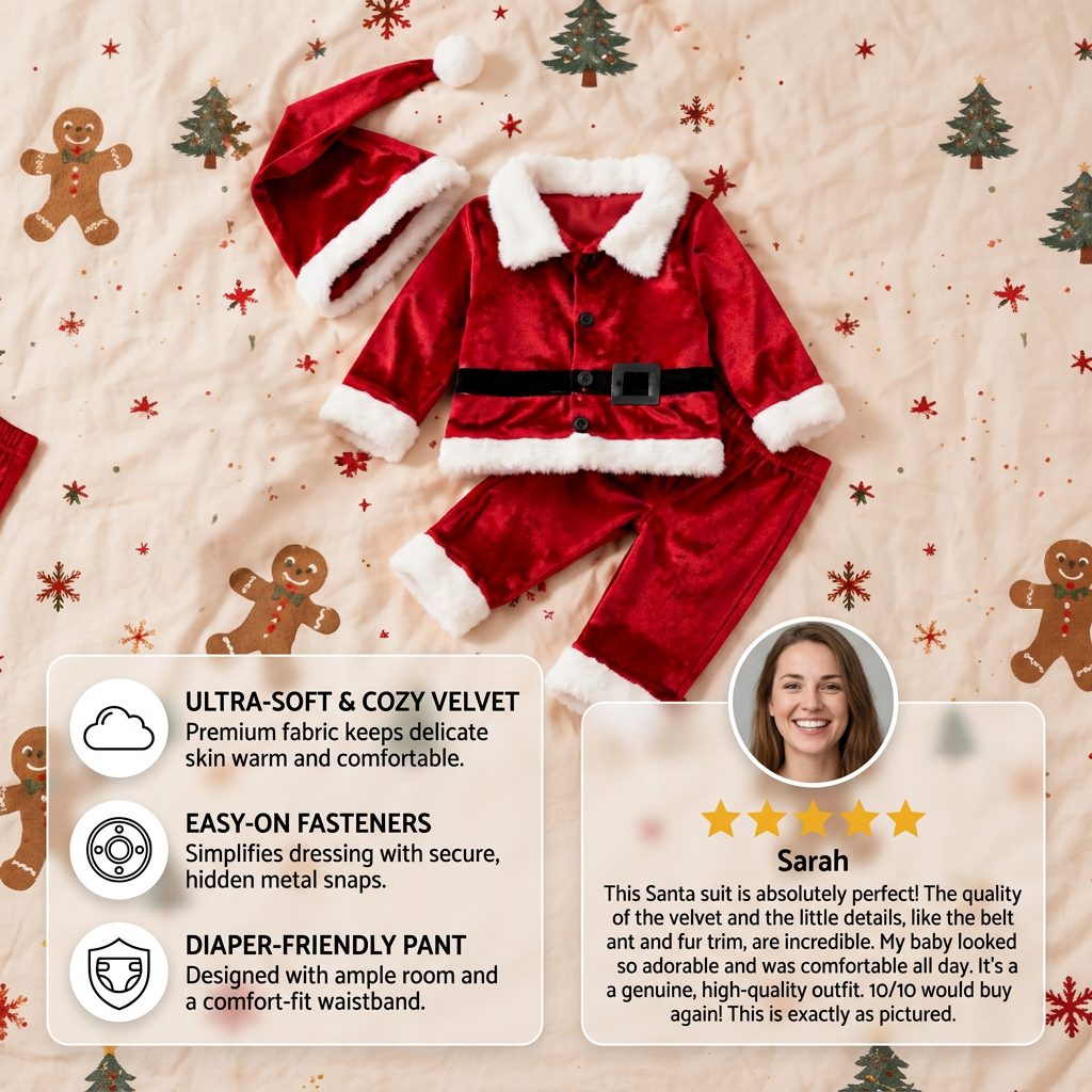 Baby & Toddler Santa Costume Set