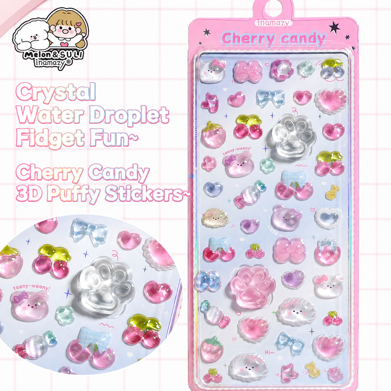 3D Squishy Pet Paw Stickers – Cute Puffy Stickers for Kids