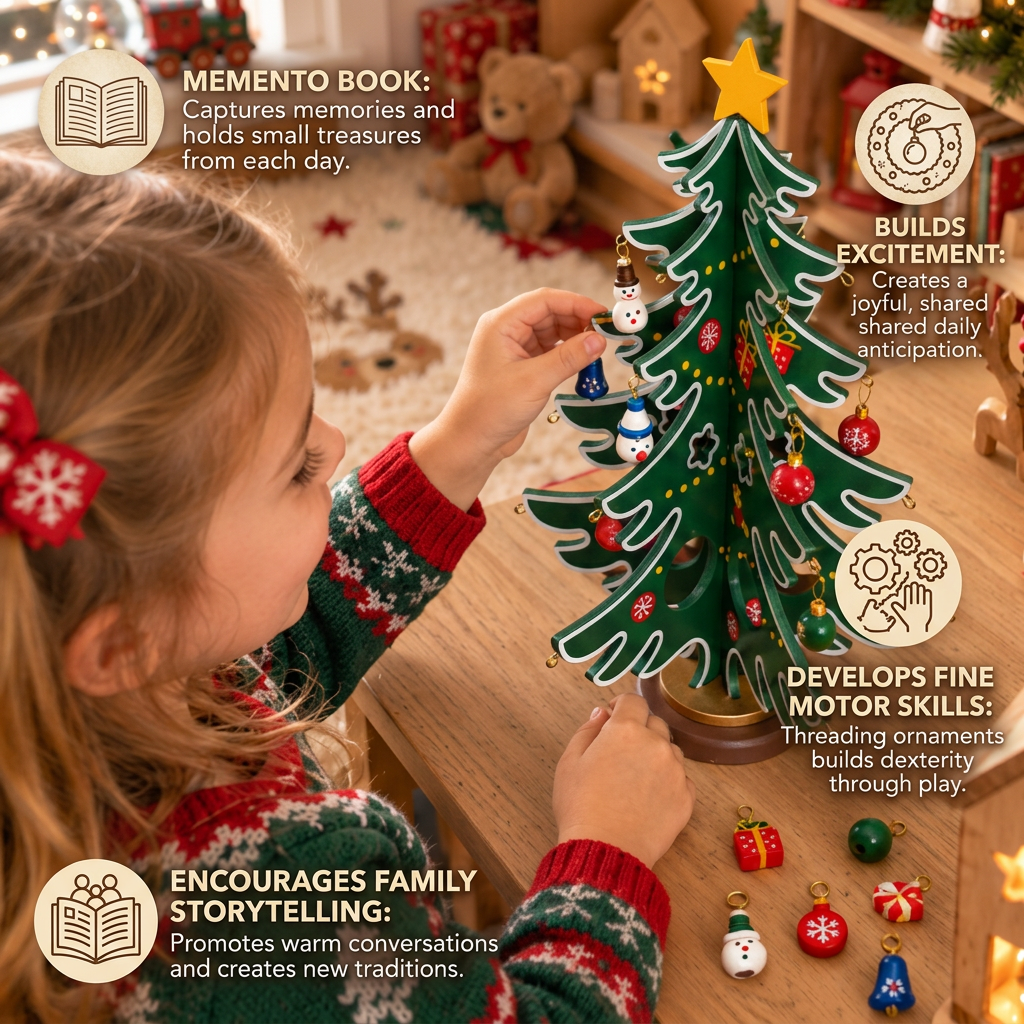 24-Day Mini Christmas Tree Ornament Advent Calendar for Kids