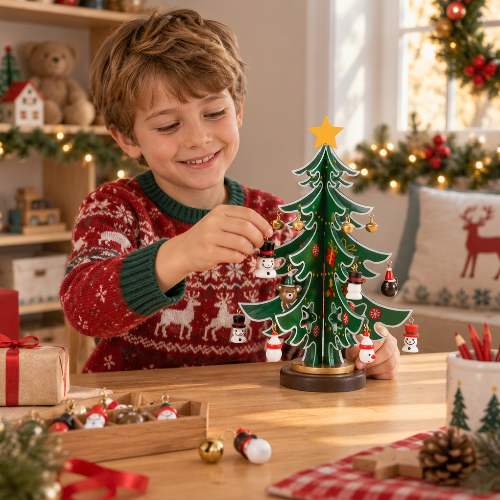 24-Day Mini Christmas Tree Ornament Advent Calendar for Kids