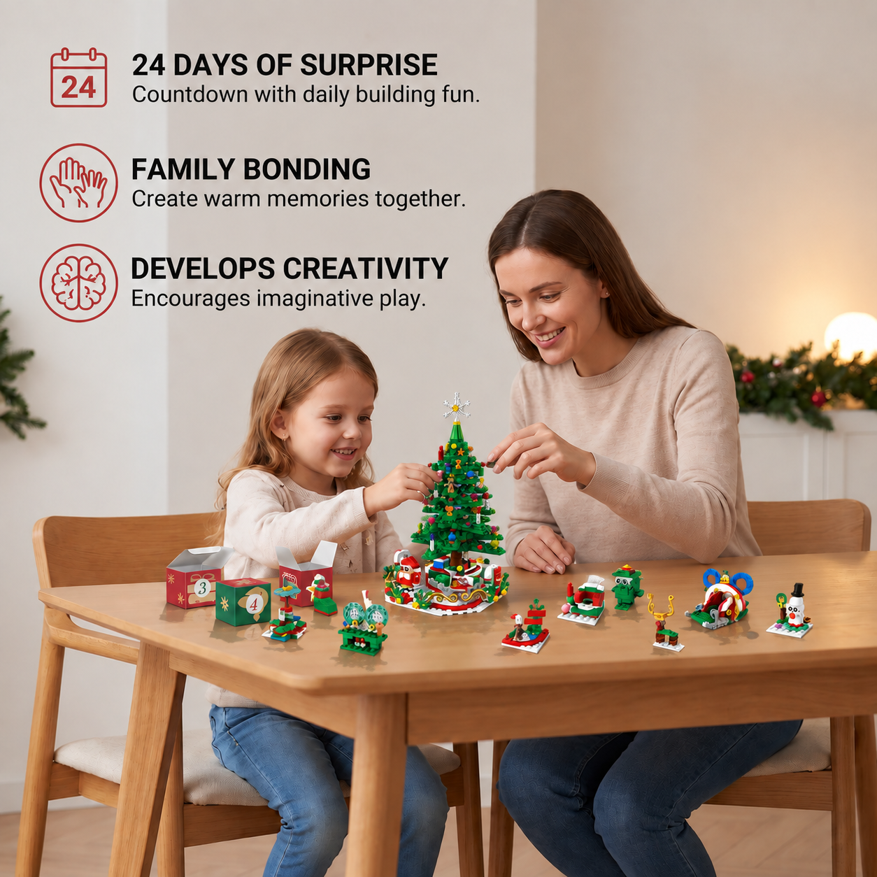 Christmas Tree Building Blocks Advent Calendar for Kids