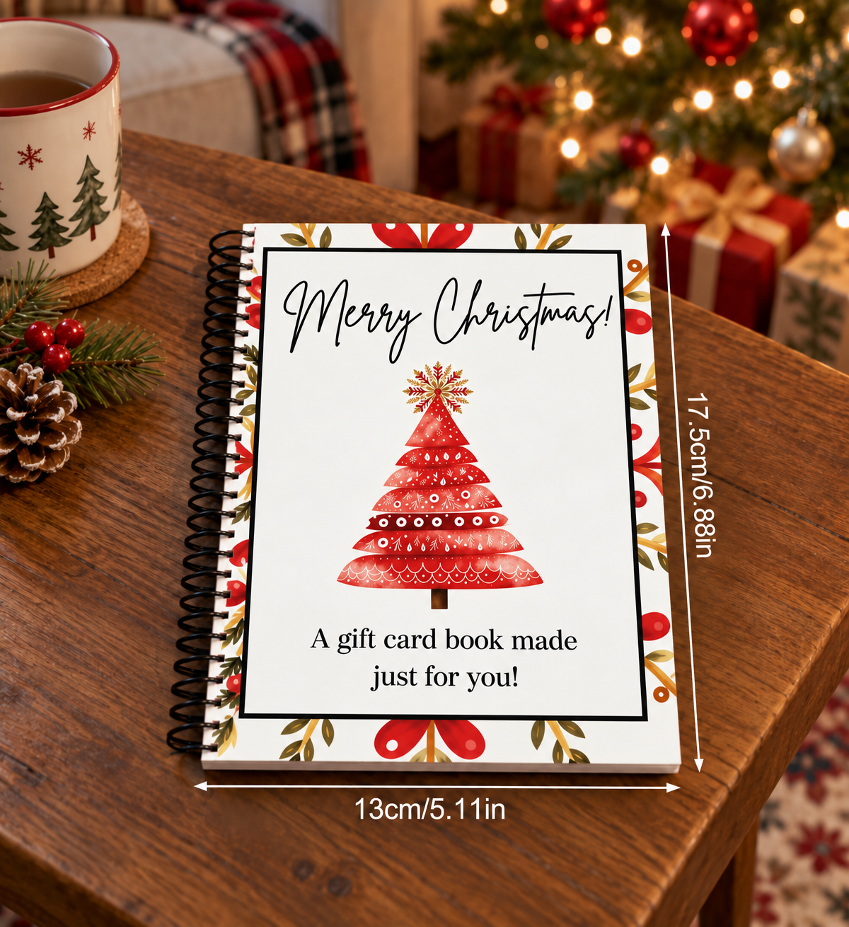 DIY Christmas Gift Card Book – Spiral-Bound Holiday Gift Organizer