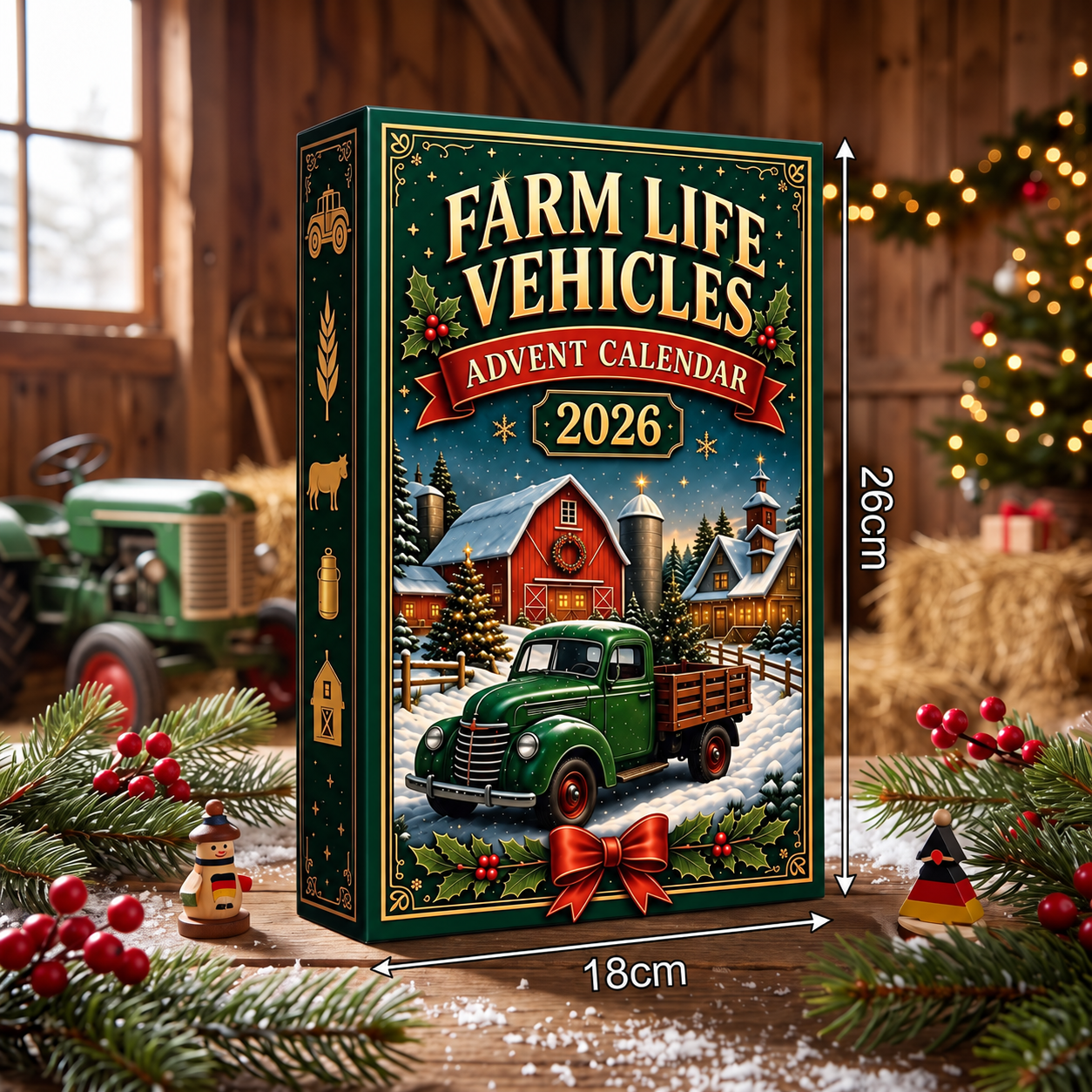 24-Day Farm Vehicles Christmas Advent Calendar