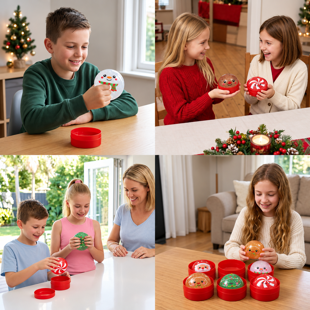 Christmas Dumpling Squishy Stress Relief Toy Set