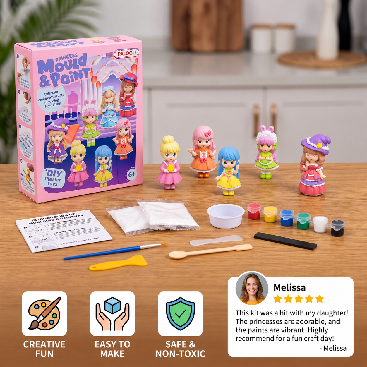 DIY Animal Plaster Painting Kit – Mold, Paint & Create Craft Set for Kids