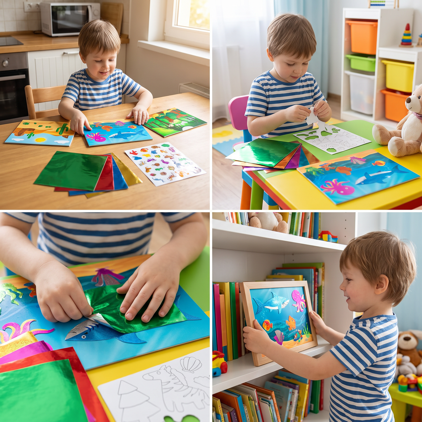 DIY Foil Art Kit – No-Mess Animal Crafts for Kids