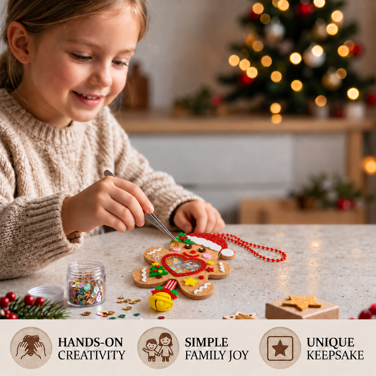 DIY Christmas Shaker Ornament Craft Kit for Kids