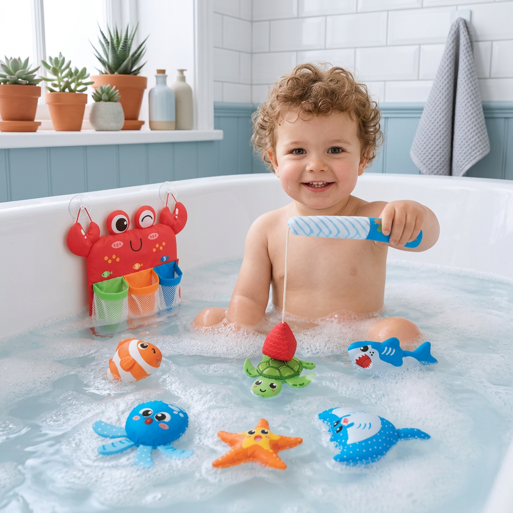 Montessori Magnet Fishing Bath Toy Set
