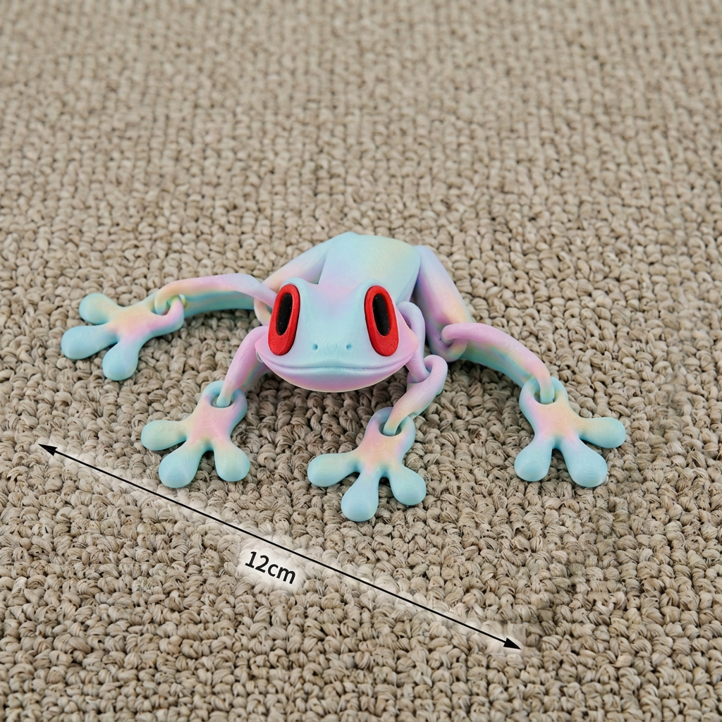3D Printed Magnetic Flexible Frog Fidget Toy