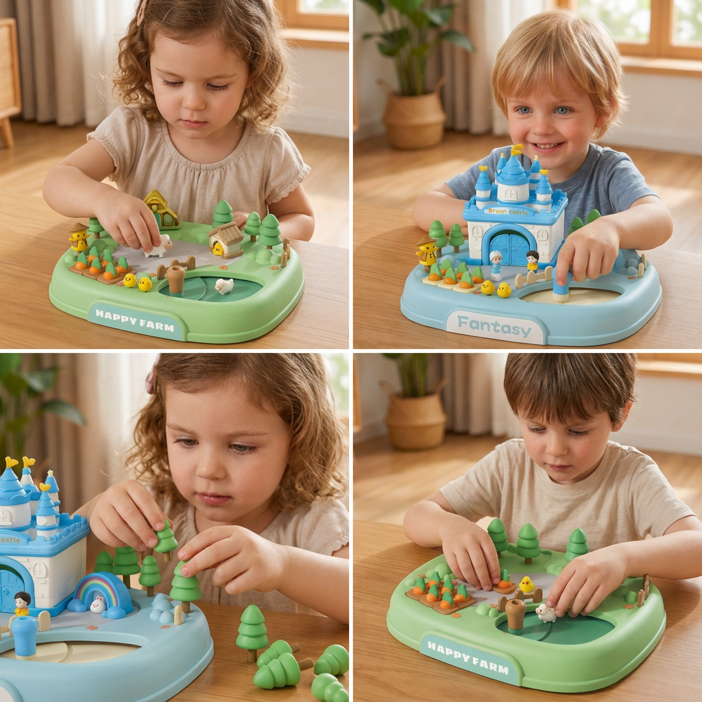 Magnetic Dream Castle & Garden Playset for Kids