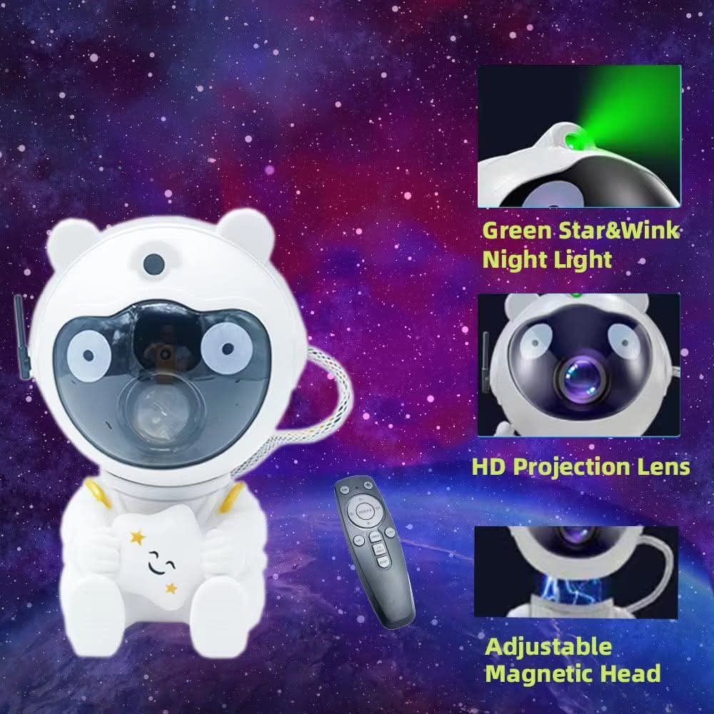 Astronaut Galaxy & Star Projector with 8-Color Nebula & Remote Control